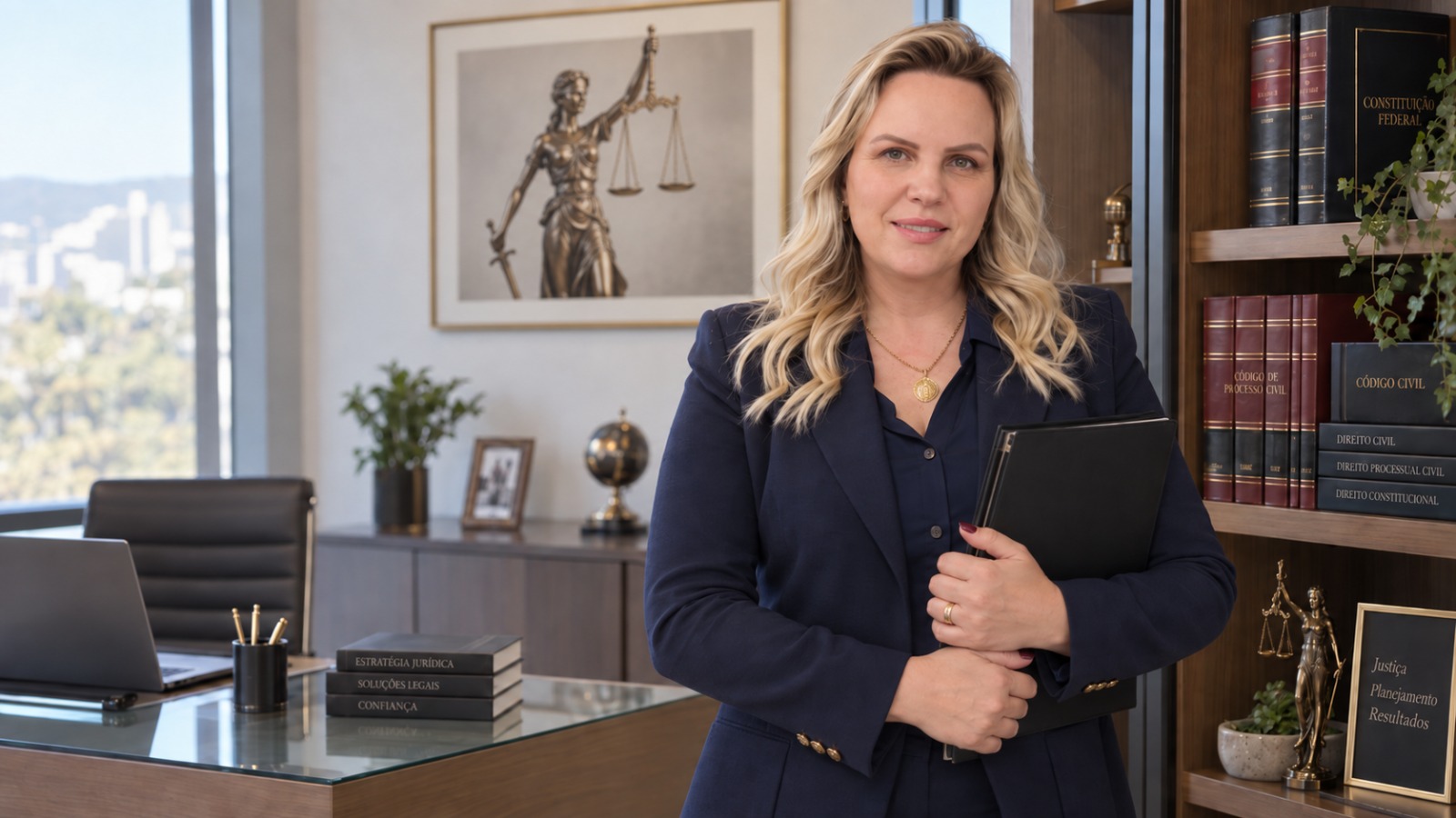 Dra. Geliane em postura firme e acolhedora